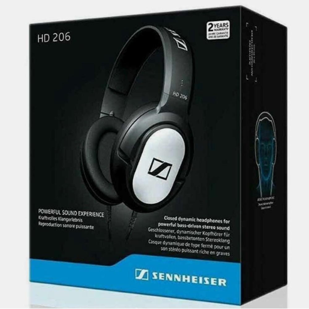 Sennheiser HD 206 Black Over-Ear Headphones
